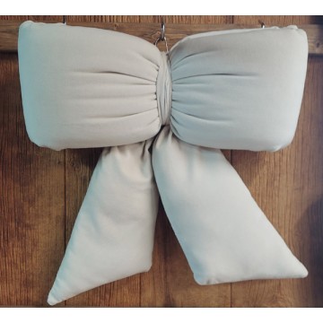 Ivory Velvet Door Bow